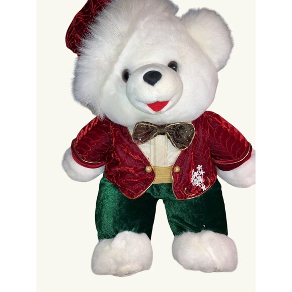 Holiday Snowflake TEDDY BEAR 21" plush stuffed Christmas DanDee- 2002 collectibl - Picture 4 of 14